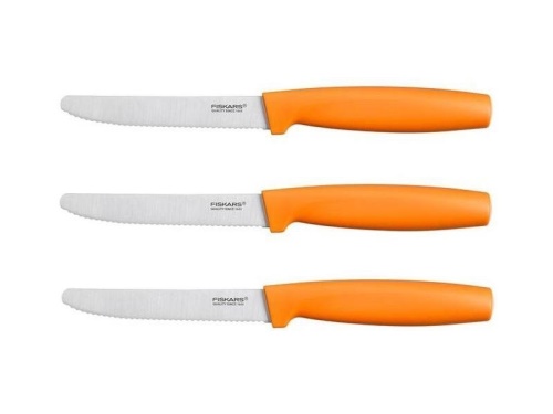 Set 3 jídelních nožů, oranžové