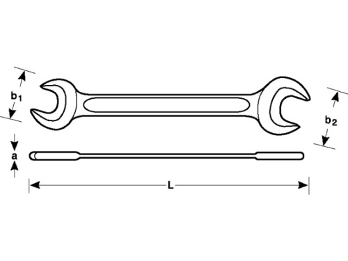 895M-10-11 Oboustranný otevřený klíč Bahco