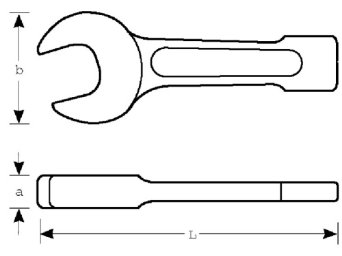 133SGM- 55 Rázový otevřený klíč Bahco metrický