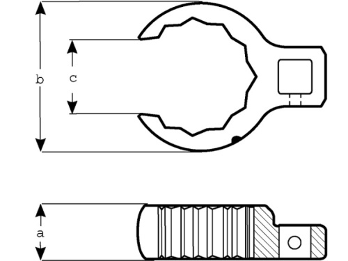 Otevřený očkový klíč metrický