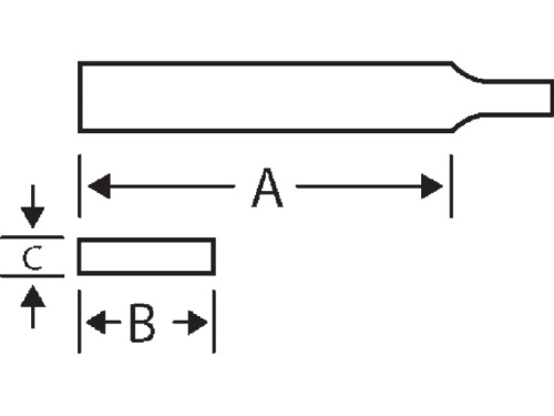 1-104-10-3-0 Pilník plochý Bahco, soustružnický