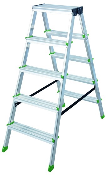 PROTECO schůdky Al 5-stupňové oboustranné PROTECO, nosnost 150kg